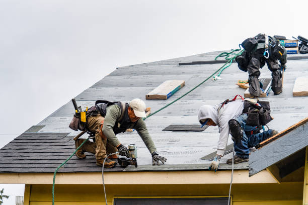 Professional Gutter Installation technician working in Pinckney, MI
